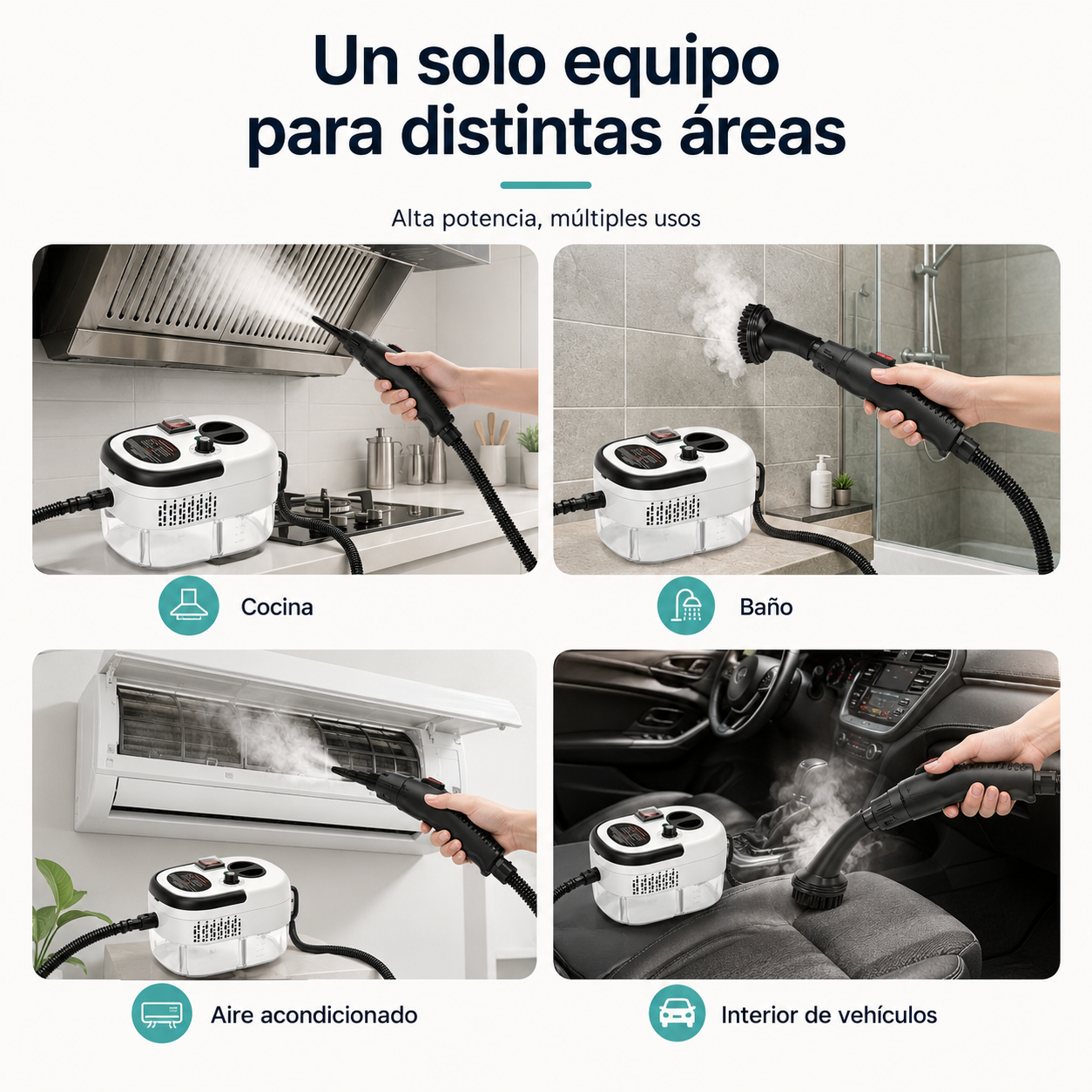 Limpiador a Vapor de Alta Potencia 2500W