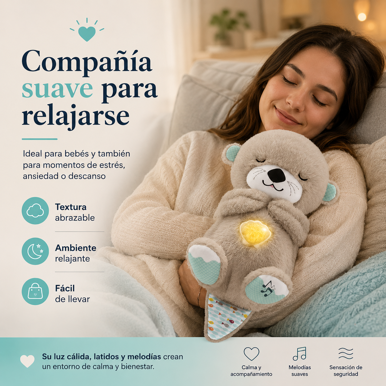 Nutria de Peluche Calmante