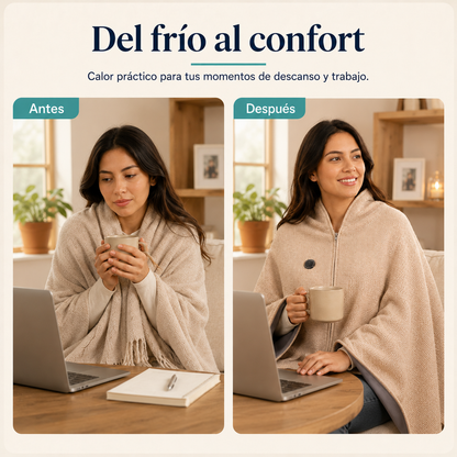 Manta Térmica Eléctrica USB Tipo Poncho