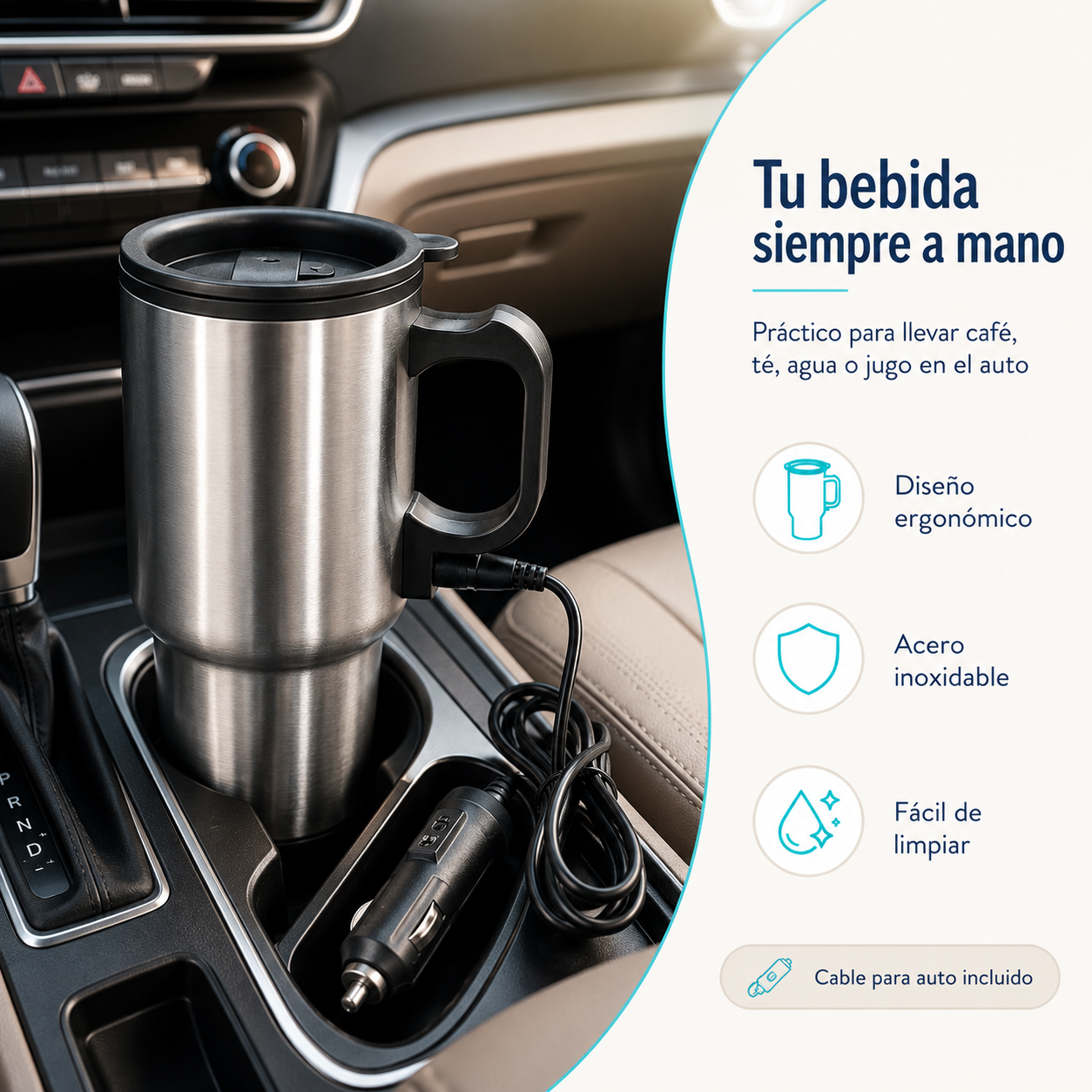 Vaso Mug Eléctrico para Auto de 450 ml