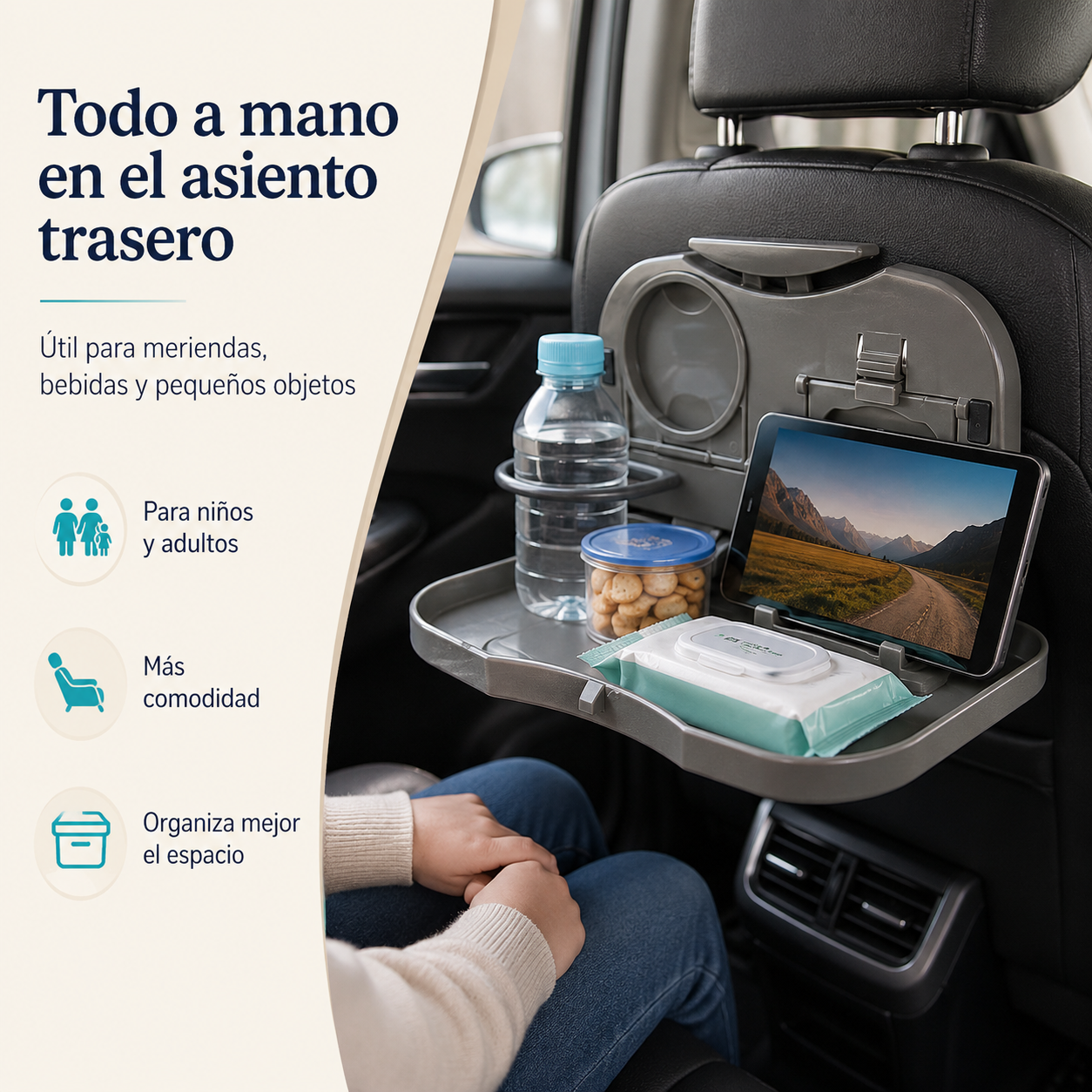 Bandeja Plegable para el Asiento del Auto