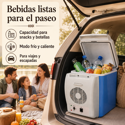 Nevera Portátil Frío y Calor de 12V con Portavasos