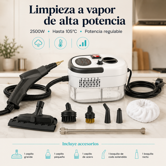Limpiador a Vapor de Alta Potencia 2500W