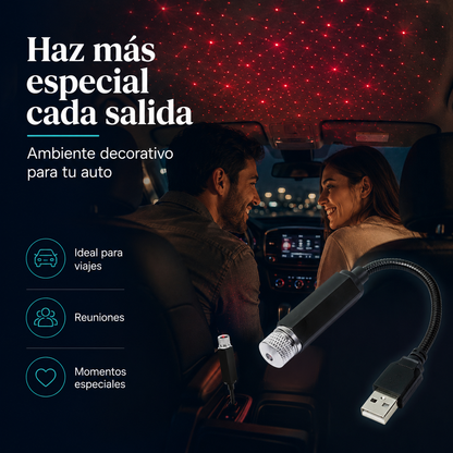 Proyector Cielo Estrellado USB para Vehiculos