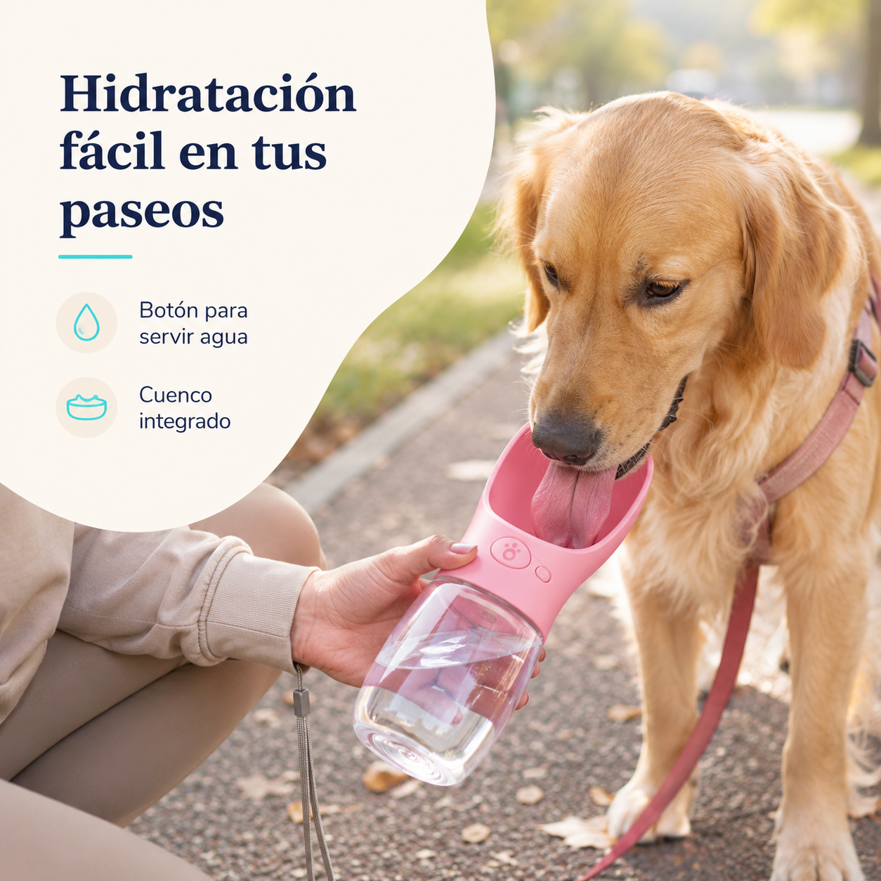 Bebedero Portátil para Mascotas de 500 ml