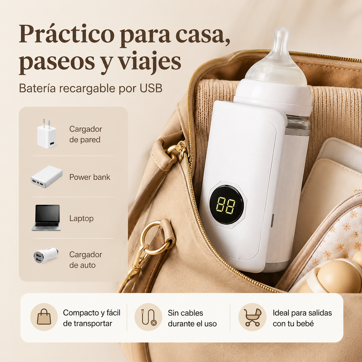 Calentador Portátil de Mamaderas