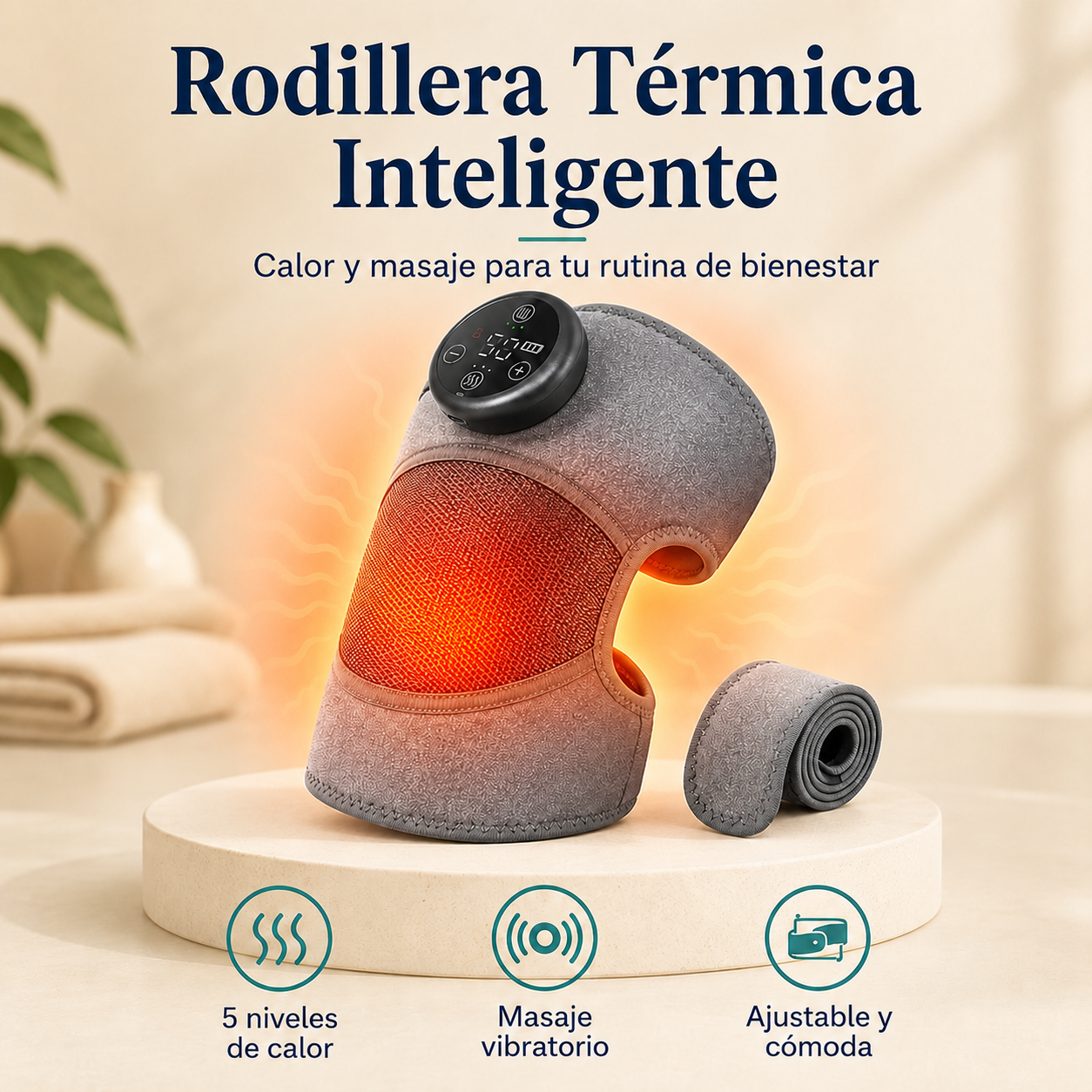 Rodillera Térmica con Calor y Masaje