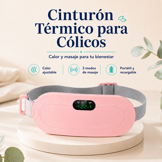 Cinturón Térmico con Calor y Masaje para Cólicos