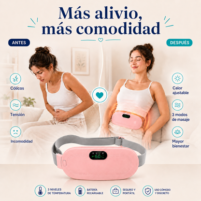 Cinturón Térmico con Calor y Masaje para Cólicos