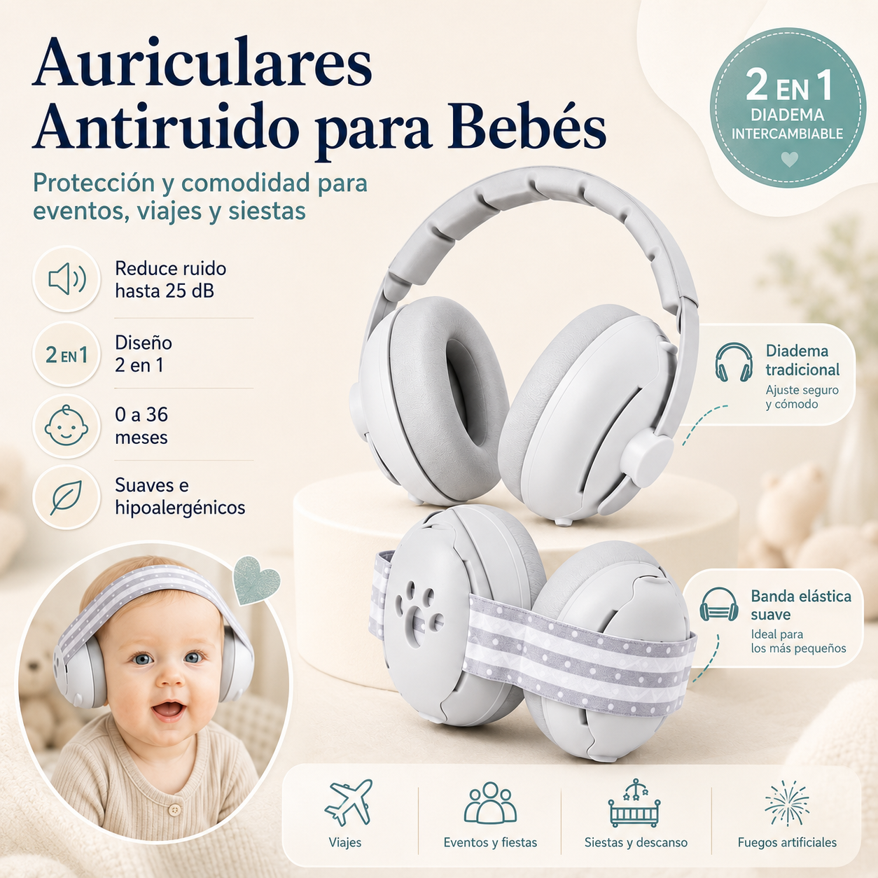 Auriculares Antirruido para Bebés