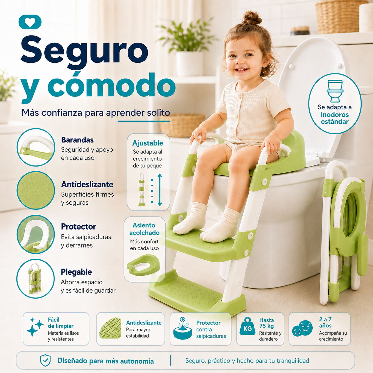 Escalera Entrenadora de Baño Infantil