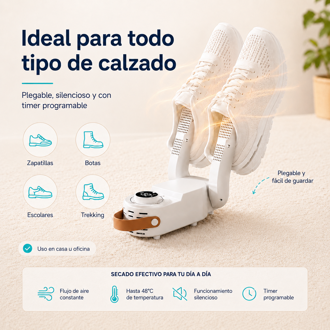 Secador de Zapatos Eléctrico Portátil