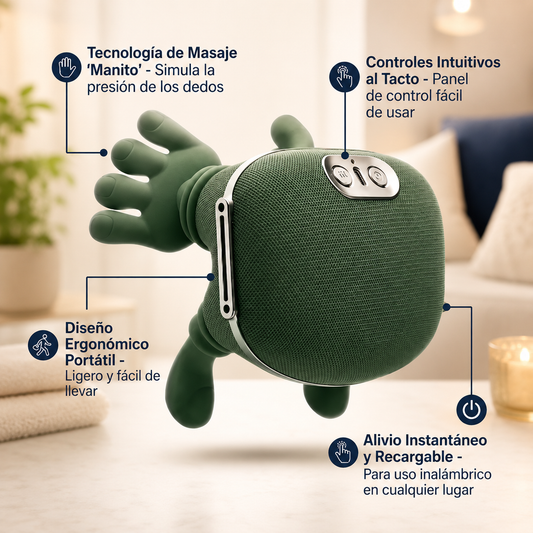 Masajeador Cervical Inalámbrico en Forma de Manitos