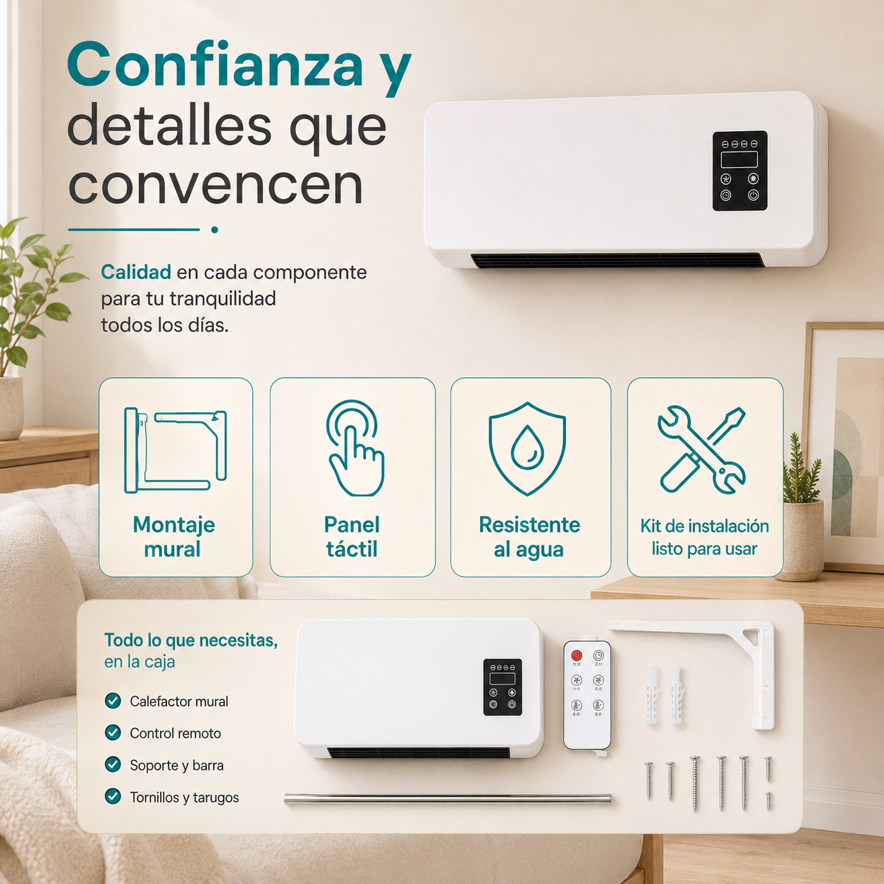 Mini Aire Acondicionado 2 en 1 Frío/Calor