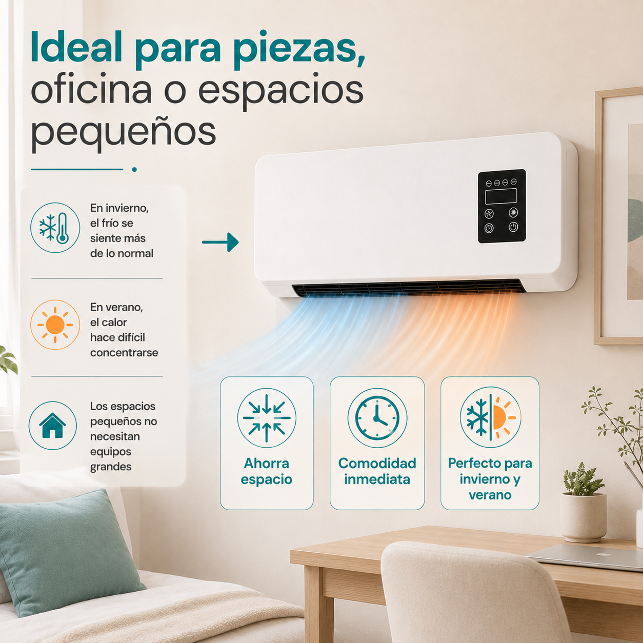 Mini Aire Acondicionado 2 en 1 Frío/Calor