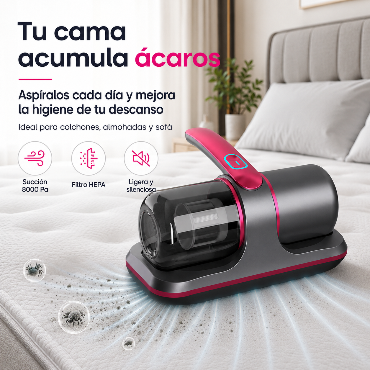Aspiradora Antiácaros